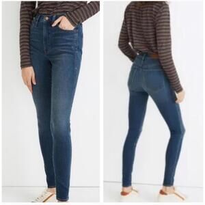 Women's Madewell Tall 10" High Rise Roadtripper Super Soft Blue Denim Jeans 29T
